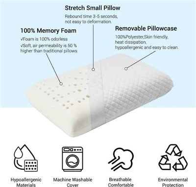 Cuscino rinfrescante in memory foam per il contorno cervicale